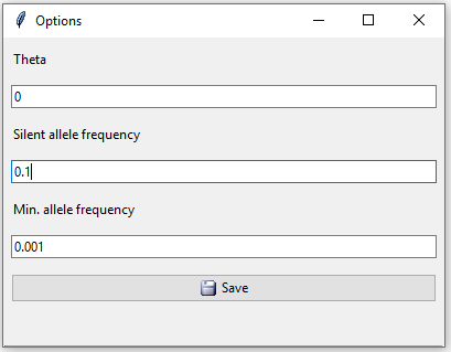 Figure 8: Database options for example 2.