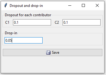 Figure 13: Possible dropout for both contributors in example 2.