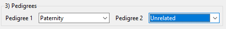 Figure 4: Define the pedigrees in example 1.