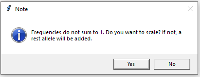Figure 9: Scale frequencies or add rest allele.